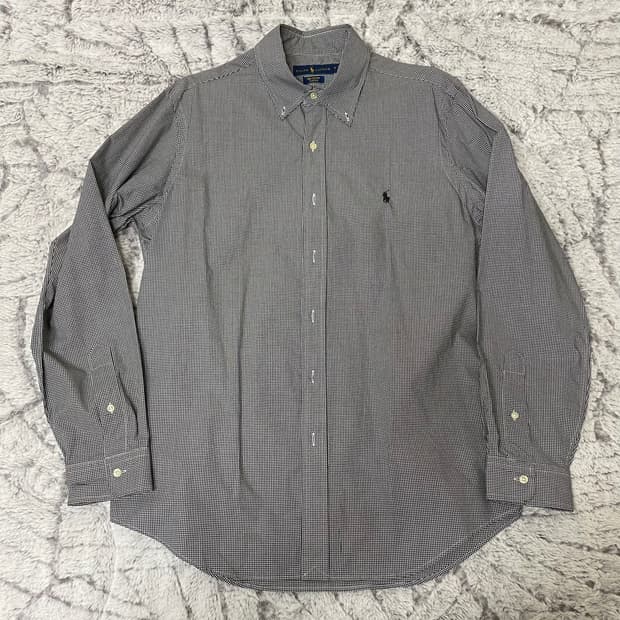 [M] 랄프로렌 폴로 셔츠 체크 블랙