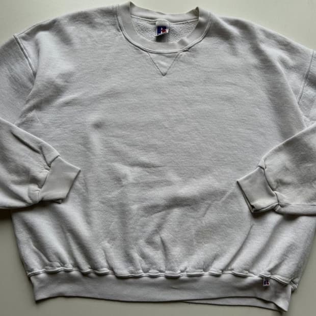 러셀 스웻셔츠 맨투맨 화이트 xxl