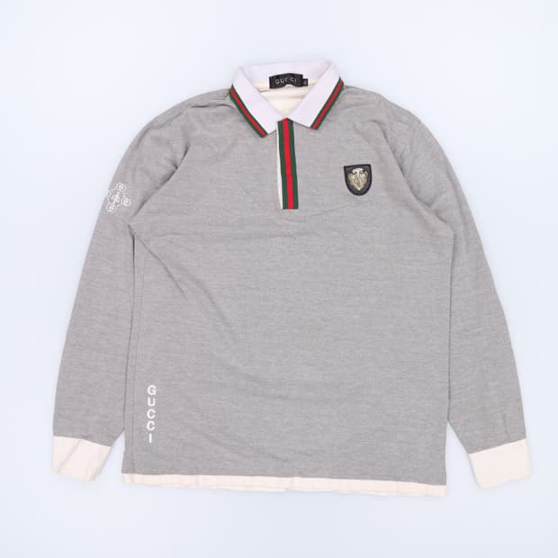 [XL] 남성 견장 패치 롱슬리브 긴팔 카라 티셔츠 3947