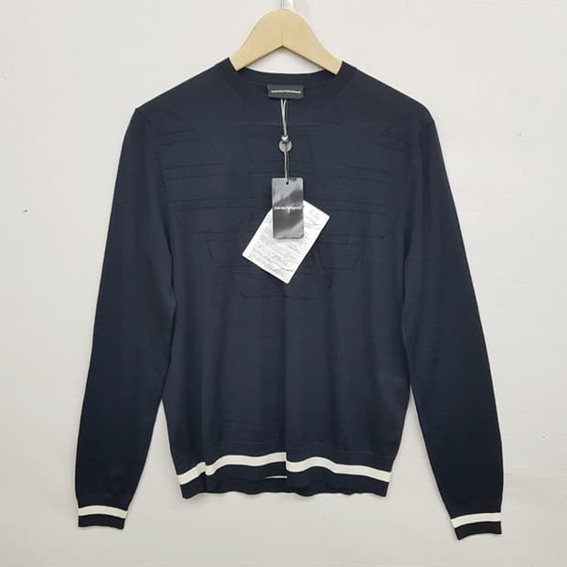 [새상품] EMPORIO ARMANI 아르마니 울 티셔츠 네이비