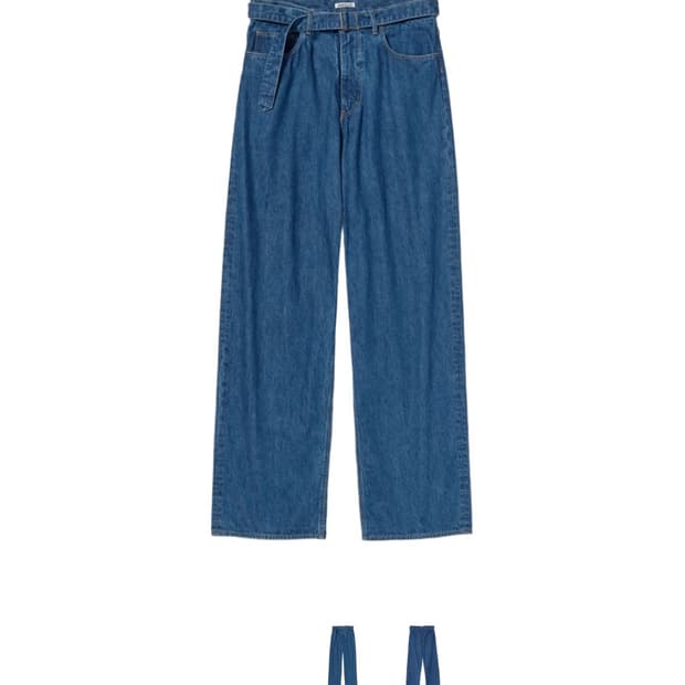 오라리 셀비지 라이트 온즈 벨티드 데님