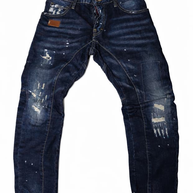DSQUARED2 distressed denim / paint splat