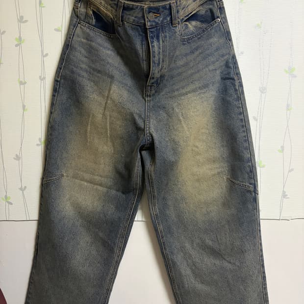 메종미네드 DART BRUSH WIDE DENIM PANTS BLUE46