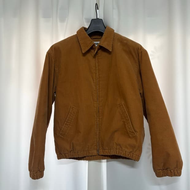 유니클로 U 코듀로이 패디드 블루종