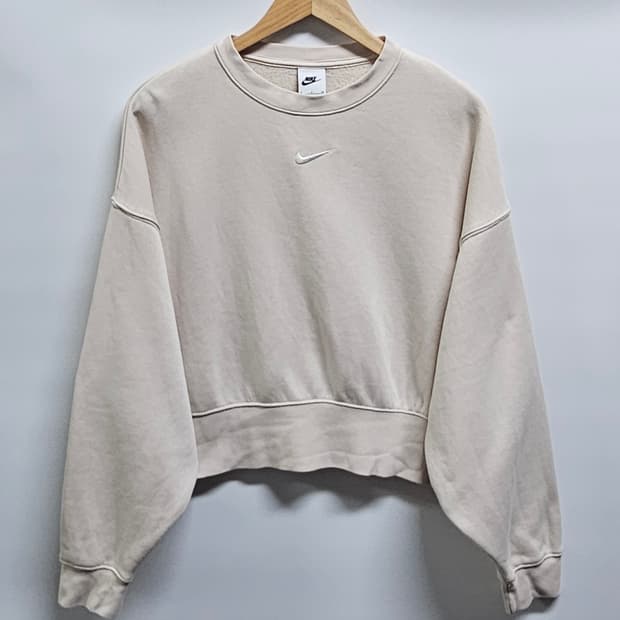 나이키 여성 크롭 기모맨투맨 S