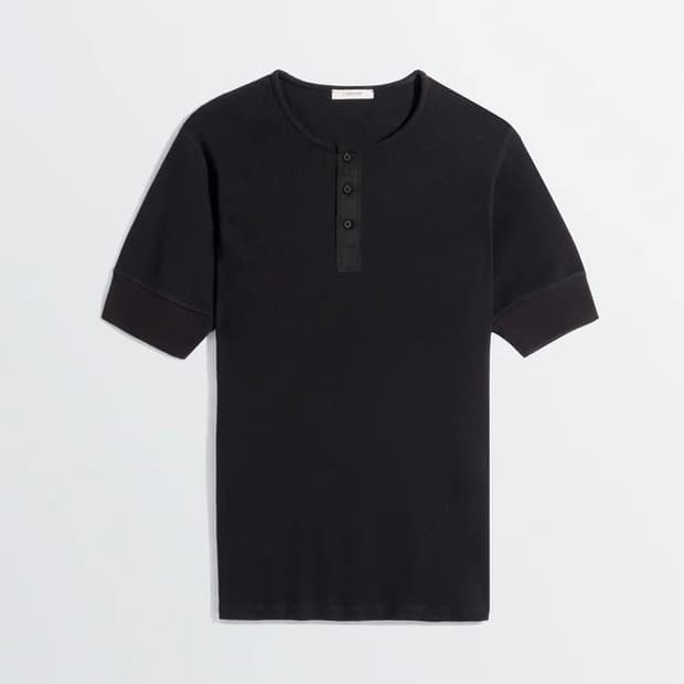 [S,M,L]르메르 26ss RIB HENLEY 헨리 니트/블랙