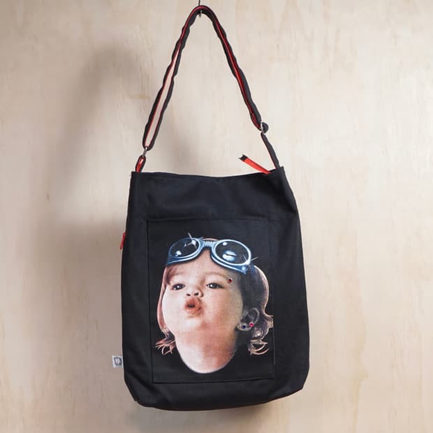 Colon 빈티지 페이스 코튼 백