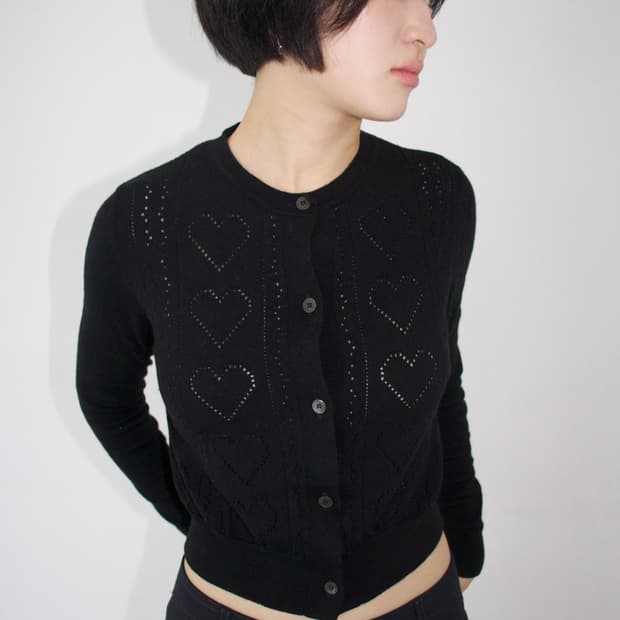 Miu Miu heart wool cardigan