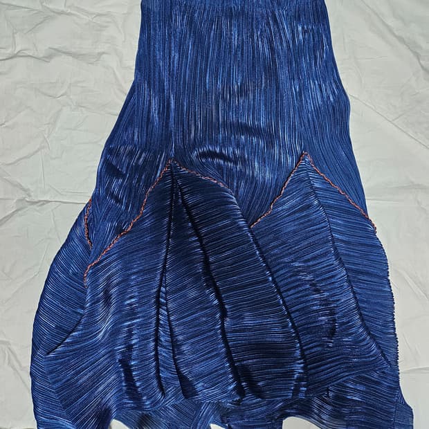 이세이 미야케 플리츠 플리스 플리츠 롱 스커트 주름 치마 2