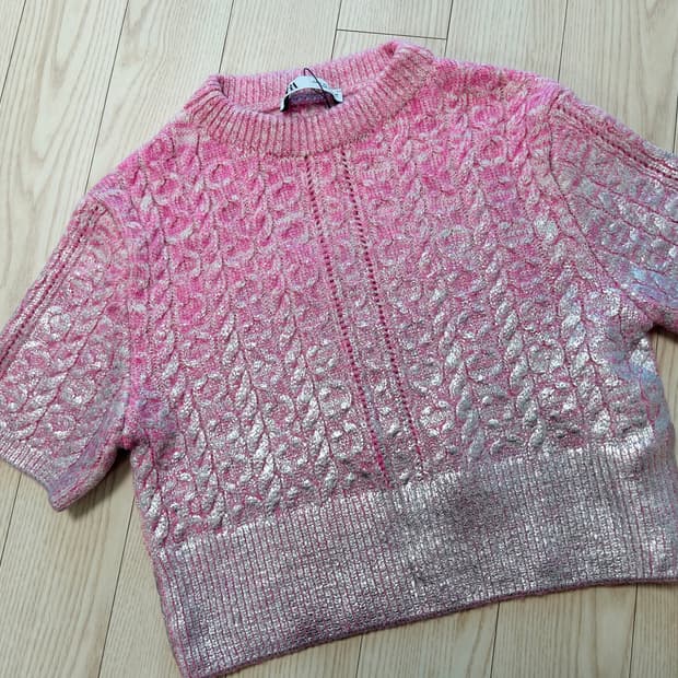 자라 반팔 니트