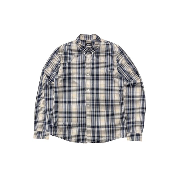 A.P.C. 체크 버튼다운 셔츠