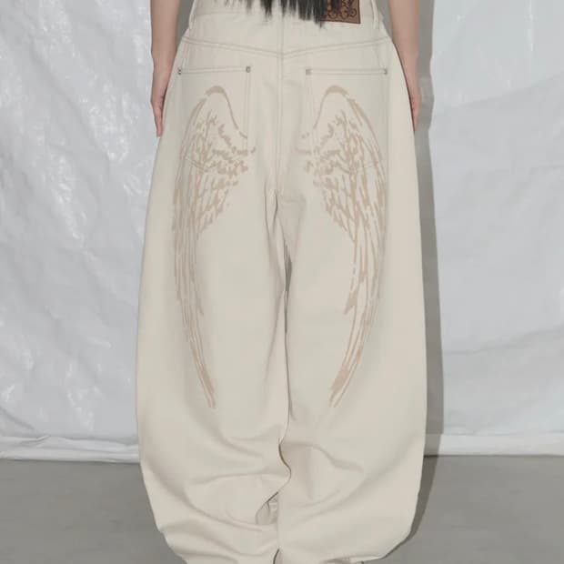 팬시클럽 엔젤 빈티지 워싱 핀턱팬츠