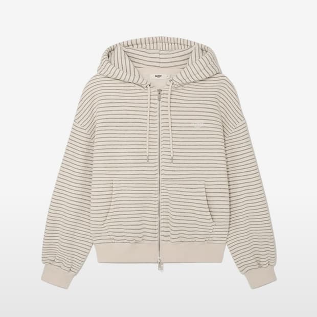 글로니 GLOWNY G BOXY ZIP UP (STRIPE) 후드집업