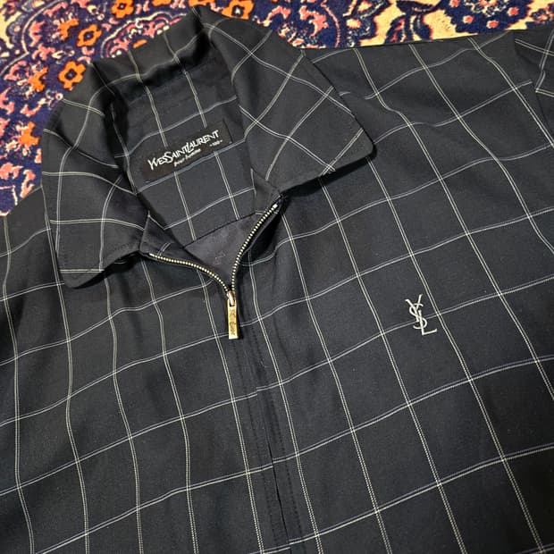 입생로랑(YSL) Vintage Goldentex 바람막이 블루종 
