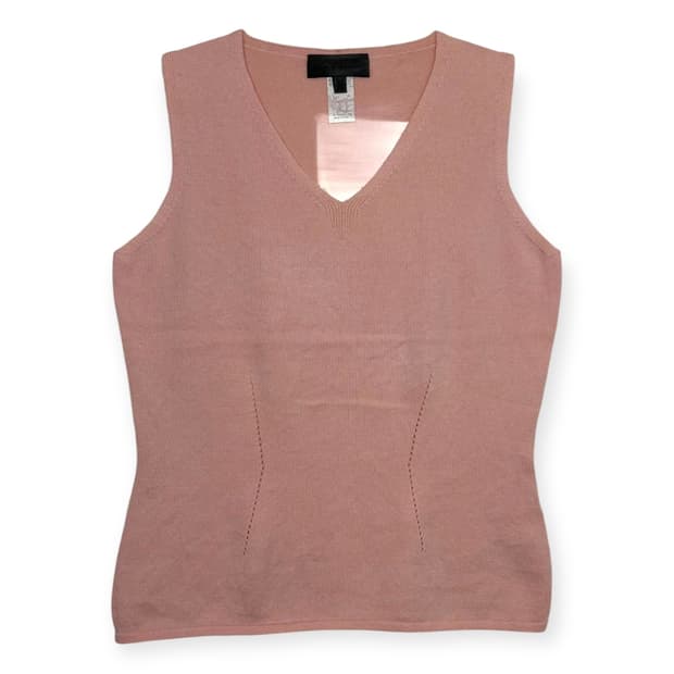 Les copains 르코팽 니트 베스트 조끼 슬리브리스 민소매 티셔츠