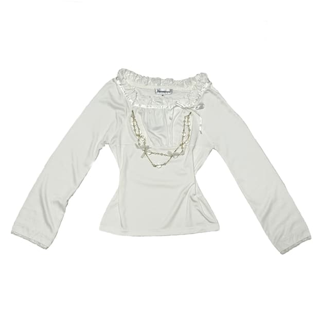 히메갸루/로걀/챰 탑/데드스탁/일본빈티지/갸루/로맨틱/고스로리