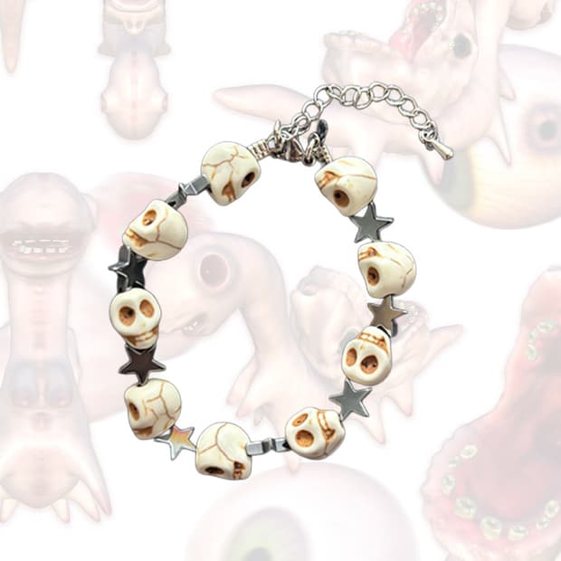 해골 별 팔찌 M