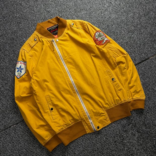 쇼트 US 패치로고 봄버 플라이트 자켓 2713