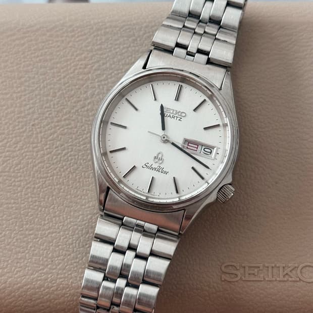 Seiko 세이코 쿼츠 SilverWave Day-Date 1980