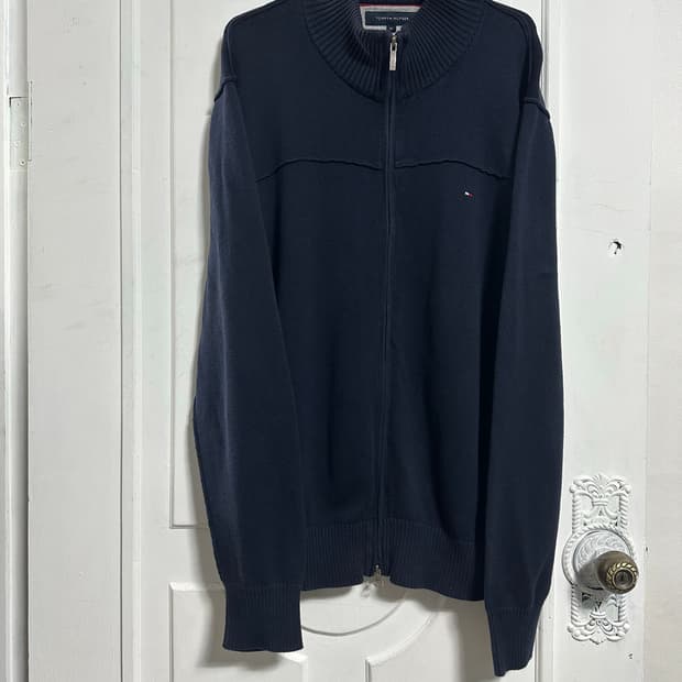 타미힐피거 니트 집업