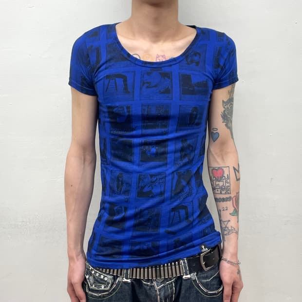 Sexy girl photo Blue T-shirt