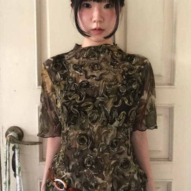  vintage pattern mash top 