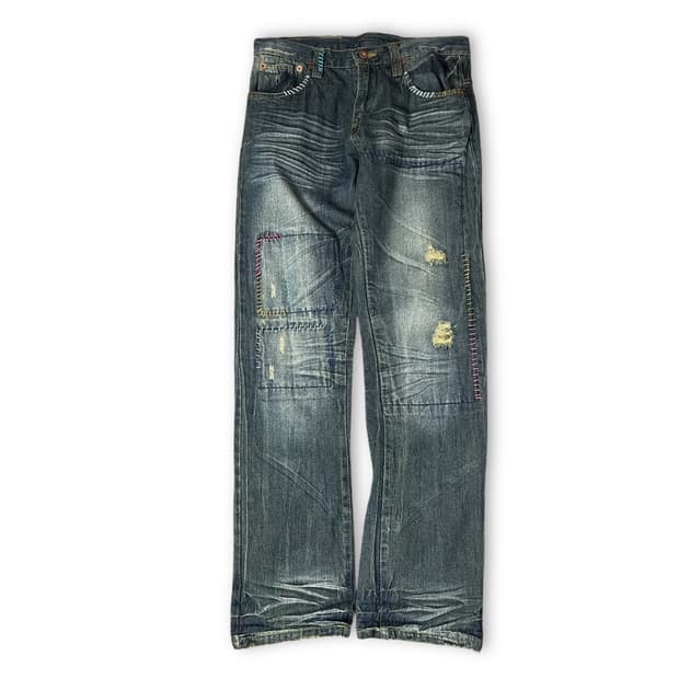 (30) JPN 컬러 스티치 포인트 데님 팬츠