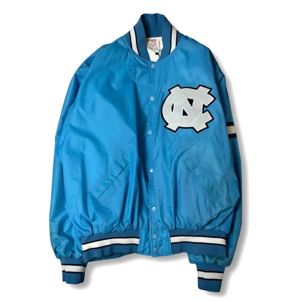 빈티지 노스캐롤라이나 빅로고 블루 바시티 자켓 2XL