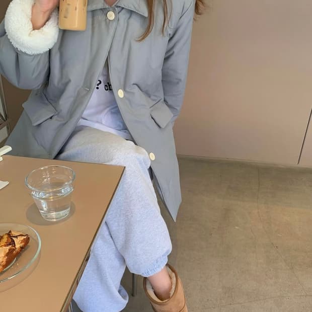 프리티영띵 패딩점퍼 아이보리