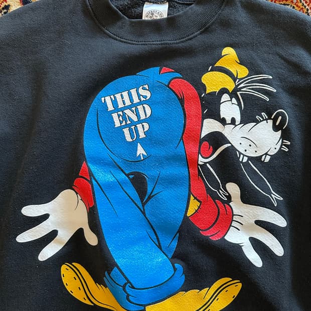 90s Mickey & Co 구피 'THIS END UP' - XL