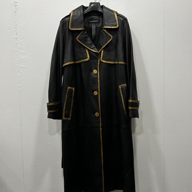 이상봉 양가죽 금장 롱 가죽코트 여성 85