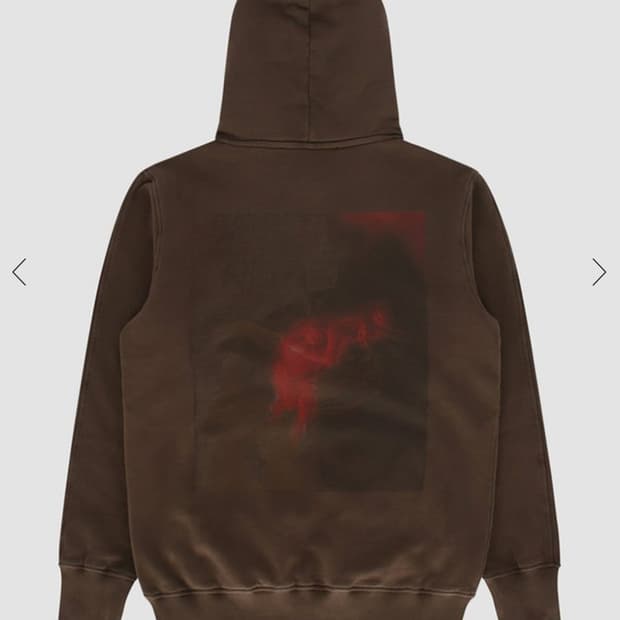 [새상품]Alyx 페인트 프린팅 로고 후드티 L