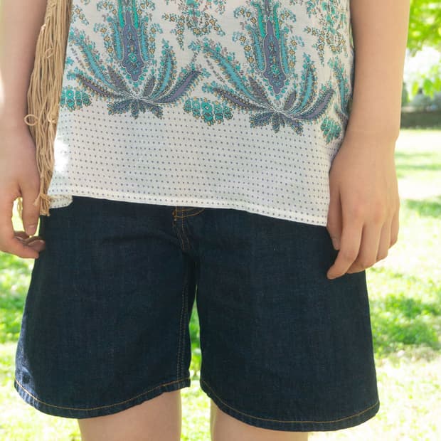 [EARTH MUSIC & ECOLOGY] 딥인디고 데님 하프팬츠