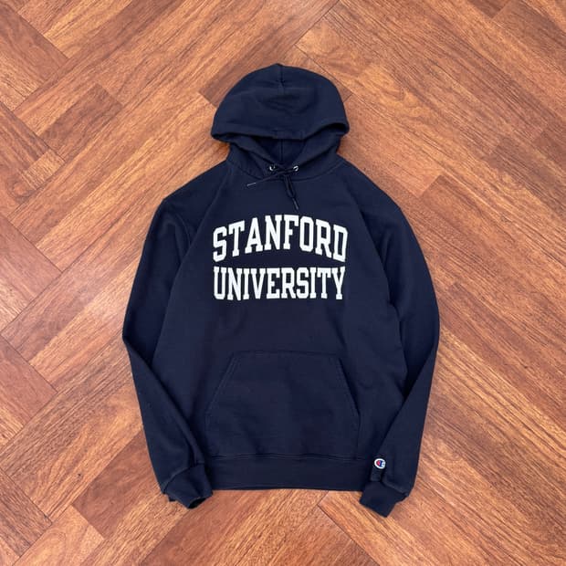L 챔피온 스탠포드 UNIV 네이비 후드 티셔츠 