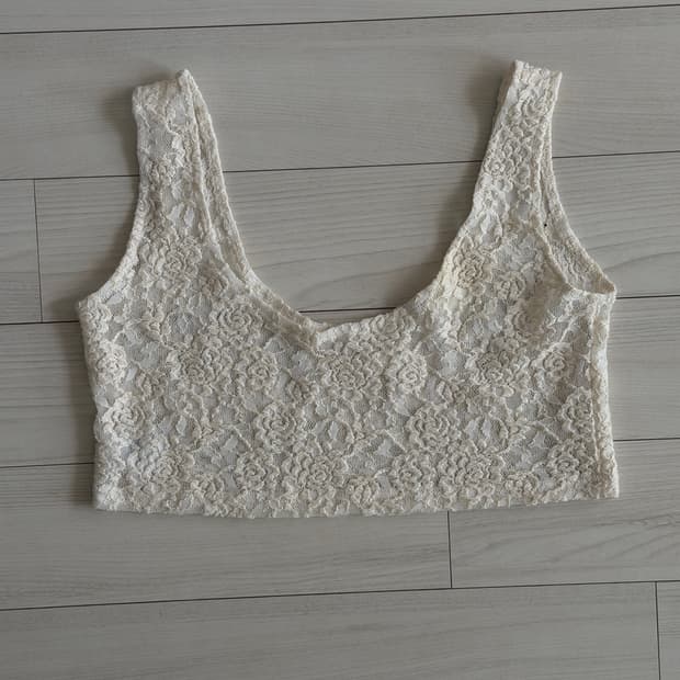 위드아웃썸머 Layered bustier top_lace
