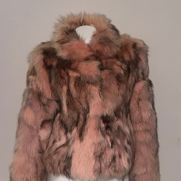 빈티지 핑크 폭스 퍼자켓