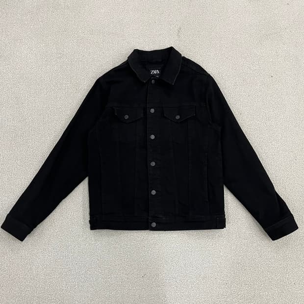 [XL] 자라 블랙 흑청 데님 청자켓 0115M1