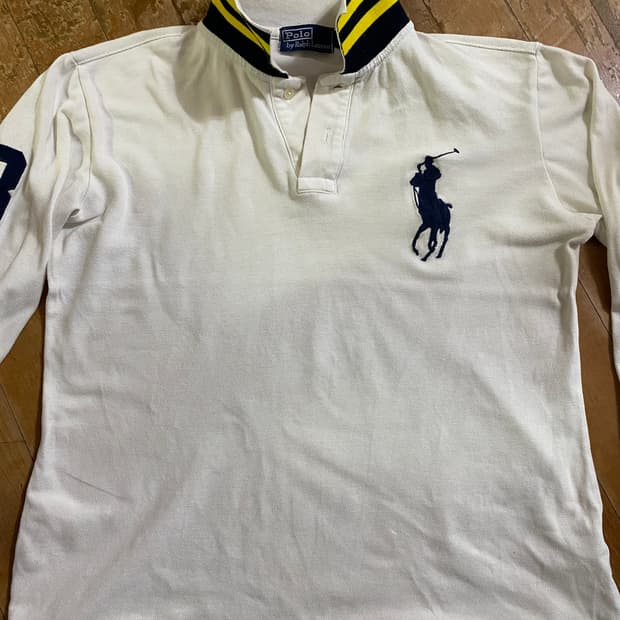 폴로 랄프로렌 화이트 긴팔 카라티 L ( 100 )