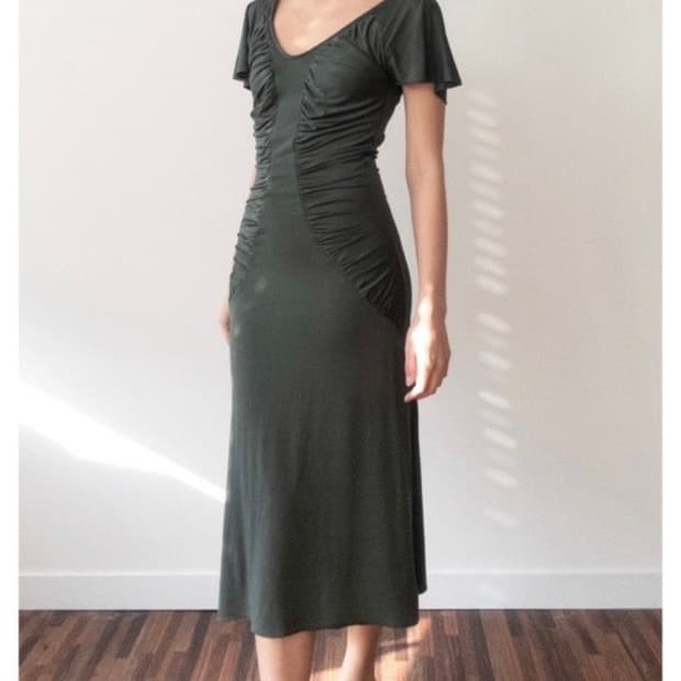 JUST CAVALLI 이탈리 레이온 셔링 롱원피스 여름원피스