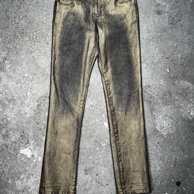 Champagne Gold Coated Jeans