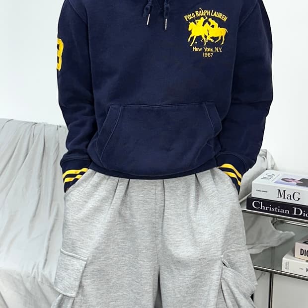 폴로 랄프로렌 더블 빅포니 후드티 M