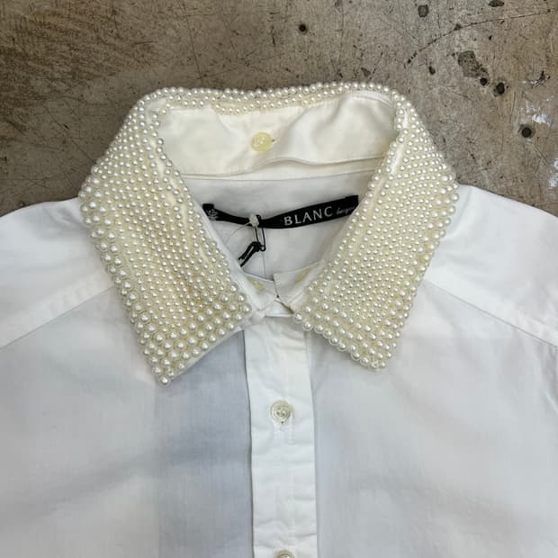 BLANC basque 진주카라 셔츠