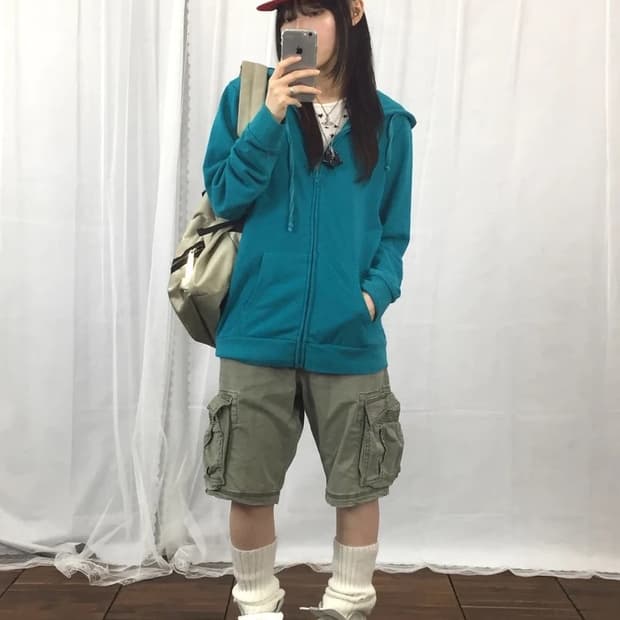 Browny Turquoise Zip Hoodie