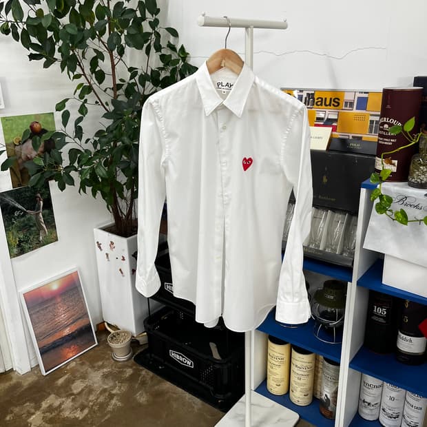 꼼데가르송 솔리드 셔츠 M