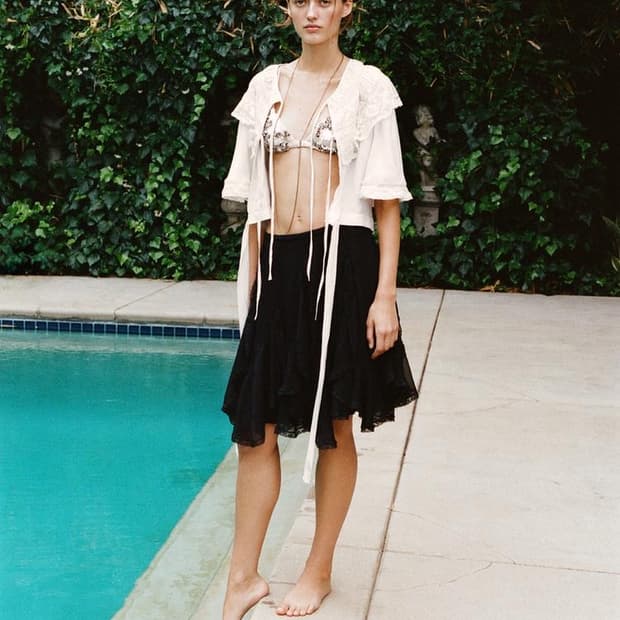 zara 바이럴 러플 레이스 스커트 M