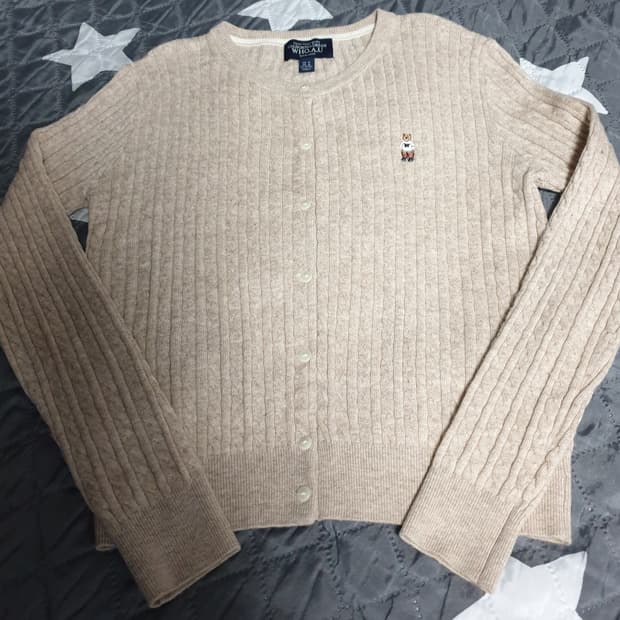 후아유 스티브 케이블 니트 가디건 베이지 (M)