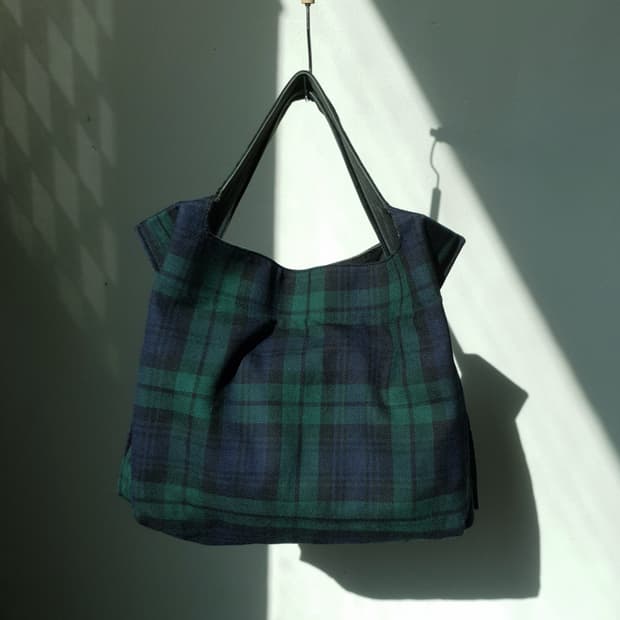 Comme Des Garcons Tartan Check Tote Bag
