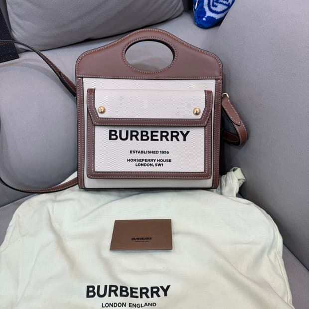 버버리 캔버스 미니 포켓백 