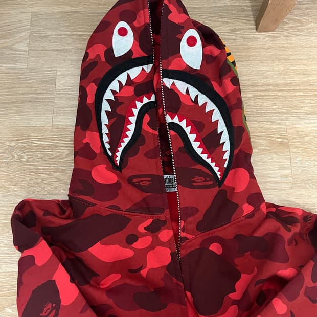 베이프 적계 샤크 후드집업 판매