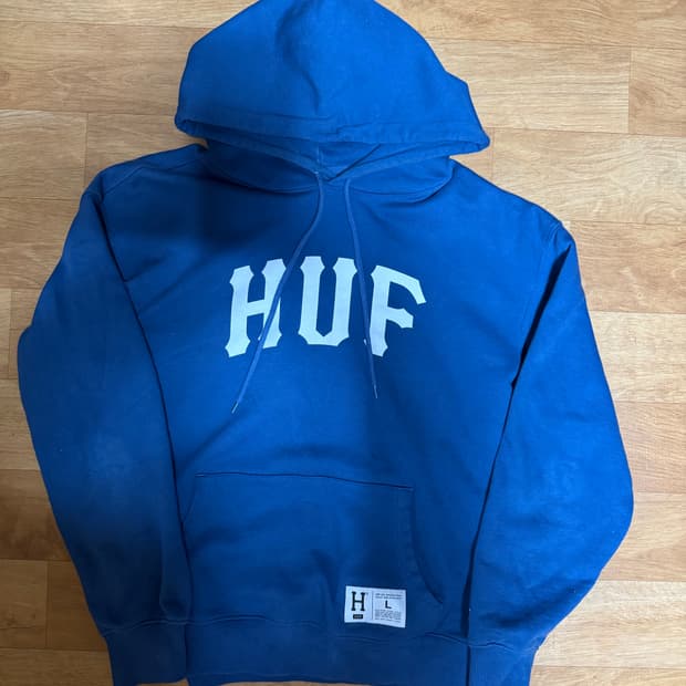 HUF 아치로고 후드티 블루